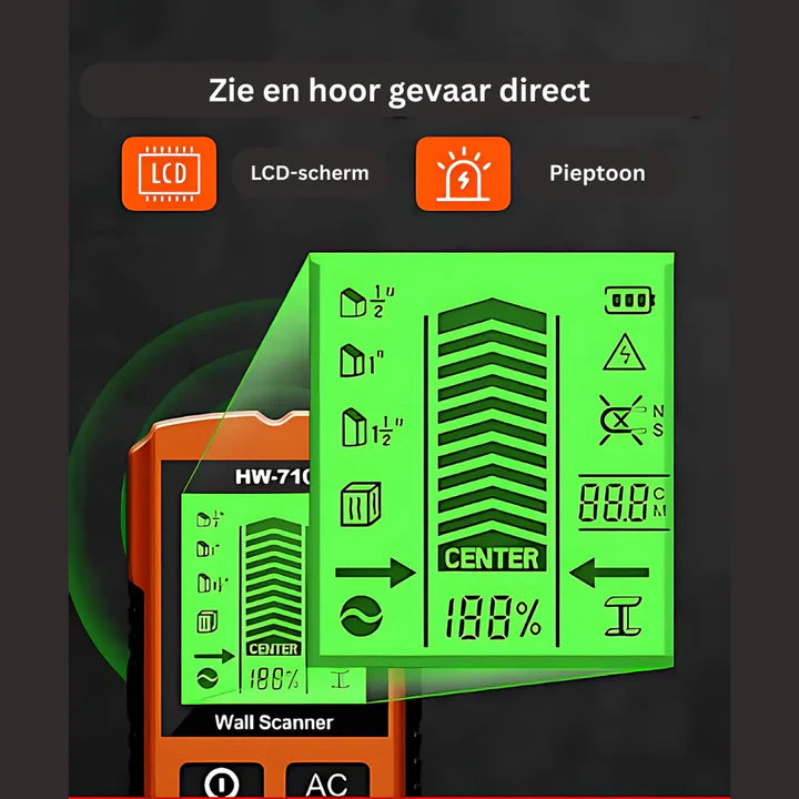 WallScan™ Pro – Multi-Function Metal, Wood & Cable Detector